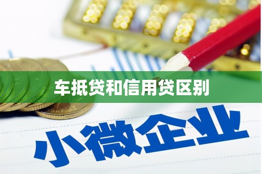 卓尼车抵贷和信用贷区别