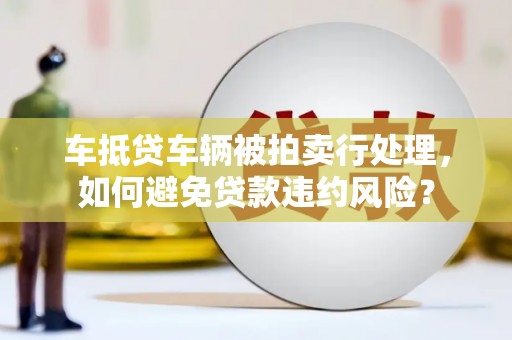 织金车抵贷车辆被拍卖行处理，如何避免贷款违约风险？